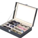 8 Slots Sunglasses Glasses Storage Organizer Box, Eyeglasses Collector Display