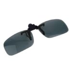 Rimless Rectangular Clip On Sunglasses - Image 3