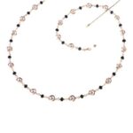 Pearl Beaded Eyeglass Chain With 2-Piece Silicone Anti-Slip Ring - Image 2
