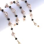 Pearl Beaded Eyeglass Chain With 2-Piece Silicone Anti-Slip Ring - Image 4