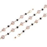 Pearl Beaded Eyeglass Chain With 2-Piece Silicone Anti-Slip Ring - Image 5