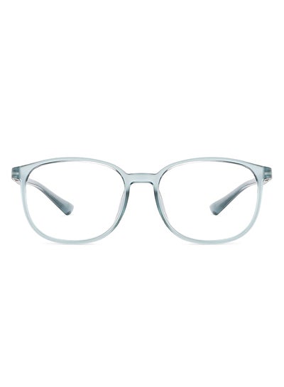 Zero Power Full Rim Bluecut & Antiglare Round Shape Computer Eyeglasses LB E13739 – 53mm – Grey