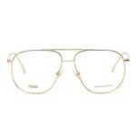FENDI FF0391 JG5 Pilot GOLD Fullrim Eyeglasses for Unisex - Image 2