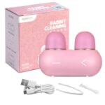Contact Lens Cleaning Machine, Portable Ultrasonic Electric Contact Lens Care Box, Cute Appearance, Safe Material, No Damage to Lenses, Long Battery Life, Suitable for Home and Going Out (Pink)